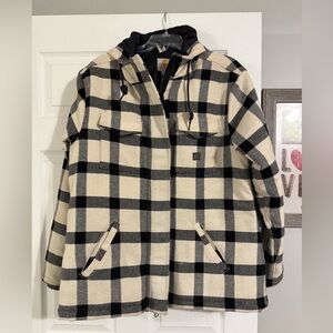 Carhartt Black and Cream Coat Jacket XL